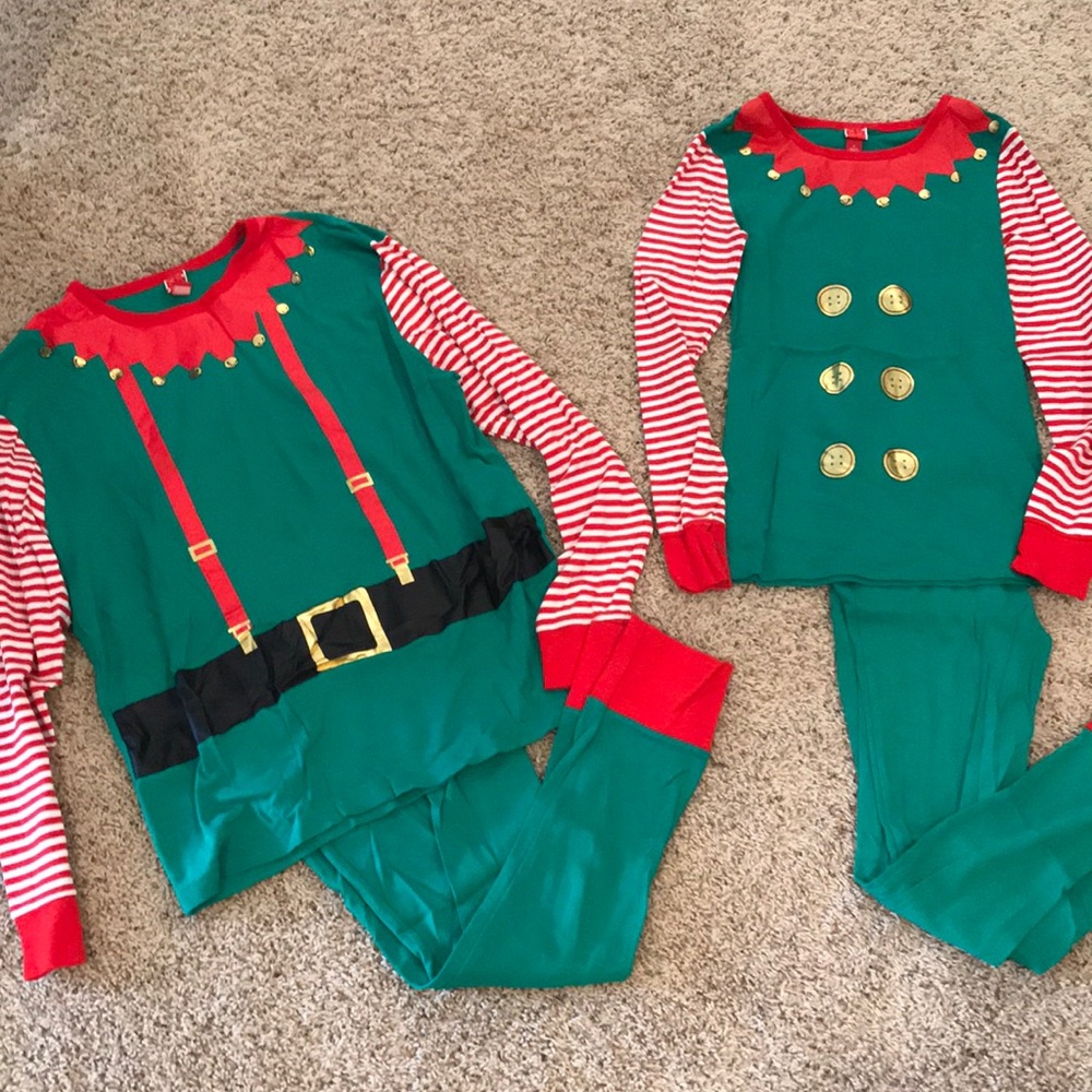 🎄His and Hers Elf pjs 🎄